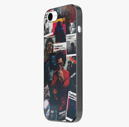 The Weeknd Glass Case photographed in natural light showing reflective finish and design depth.