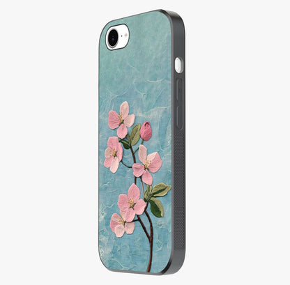 Threaded Blossom Breeze Glass Case photographed in natural light showing reflective finish and design depth.