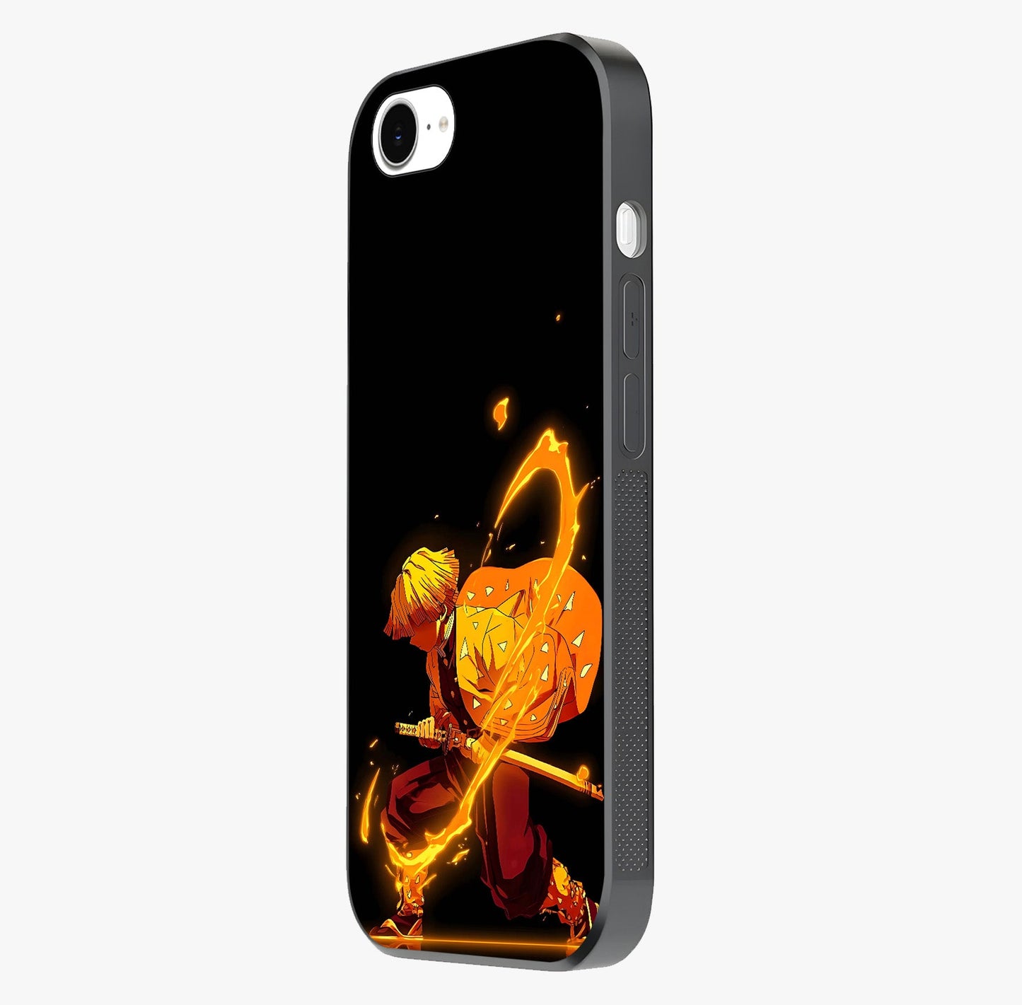 Thunder Flame Execution Glass Case photographed in natural light showing reflective finish and design depth.