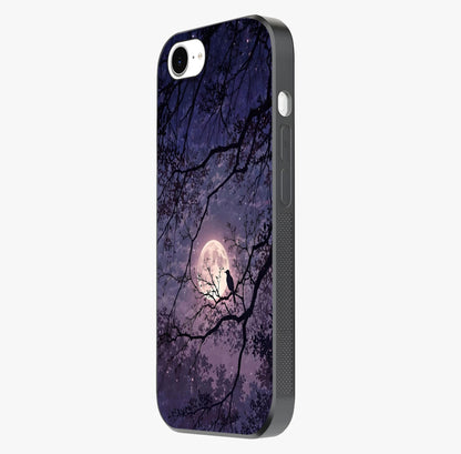 Whispering Moon Silence Glass Case photographed in natural light showing reflective finish and design depth.
