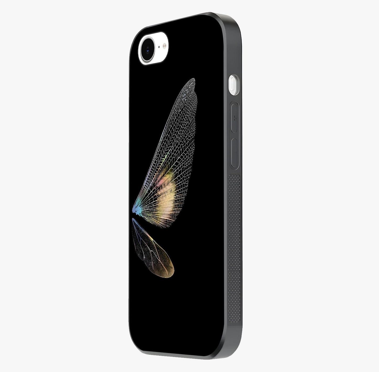 Whispers Of Wings Glass Case photographed in natural light showing reflective finish and design depth.