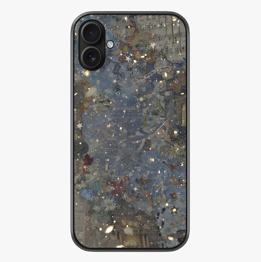 Aesthetic Astrolophia Glass Case showing full back design in clean flat view with glossy glass finish.