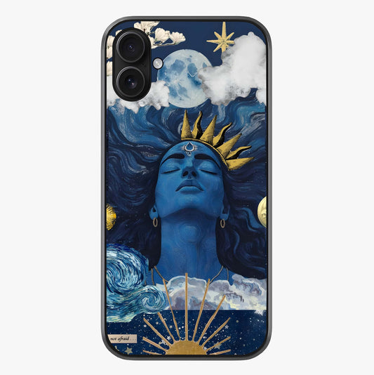 Aesthetic Lord Shiva Glass Case showing full back design in clean flat view with glossy glass finish.