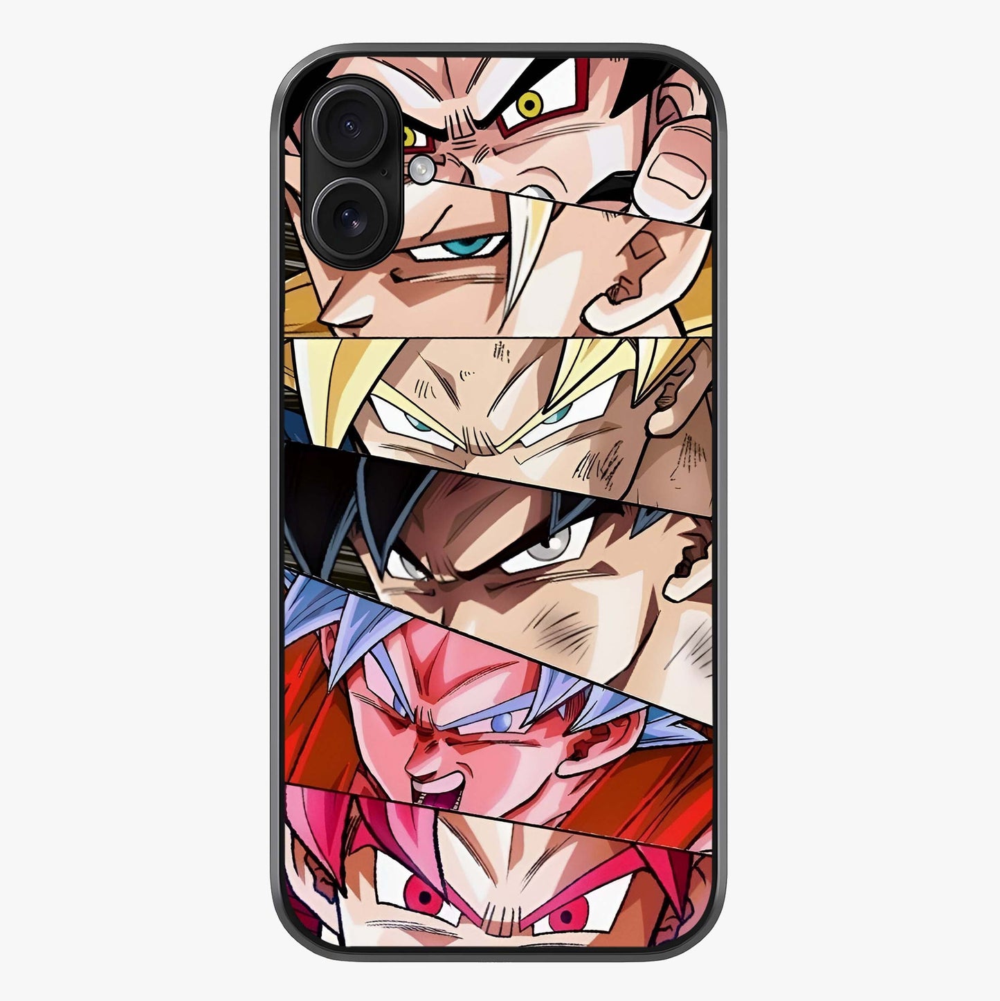 Anime Character Glass Case showing full back design in clean flat view with glossy glass finish.
