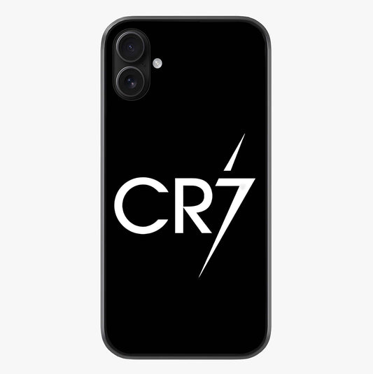 Cr7 Elite Strike Glass Case showing full back design in clean flat view with glossy glass finish.