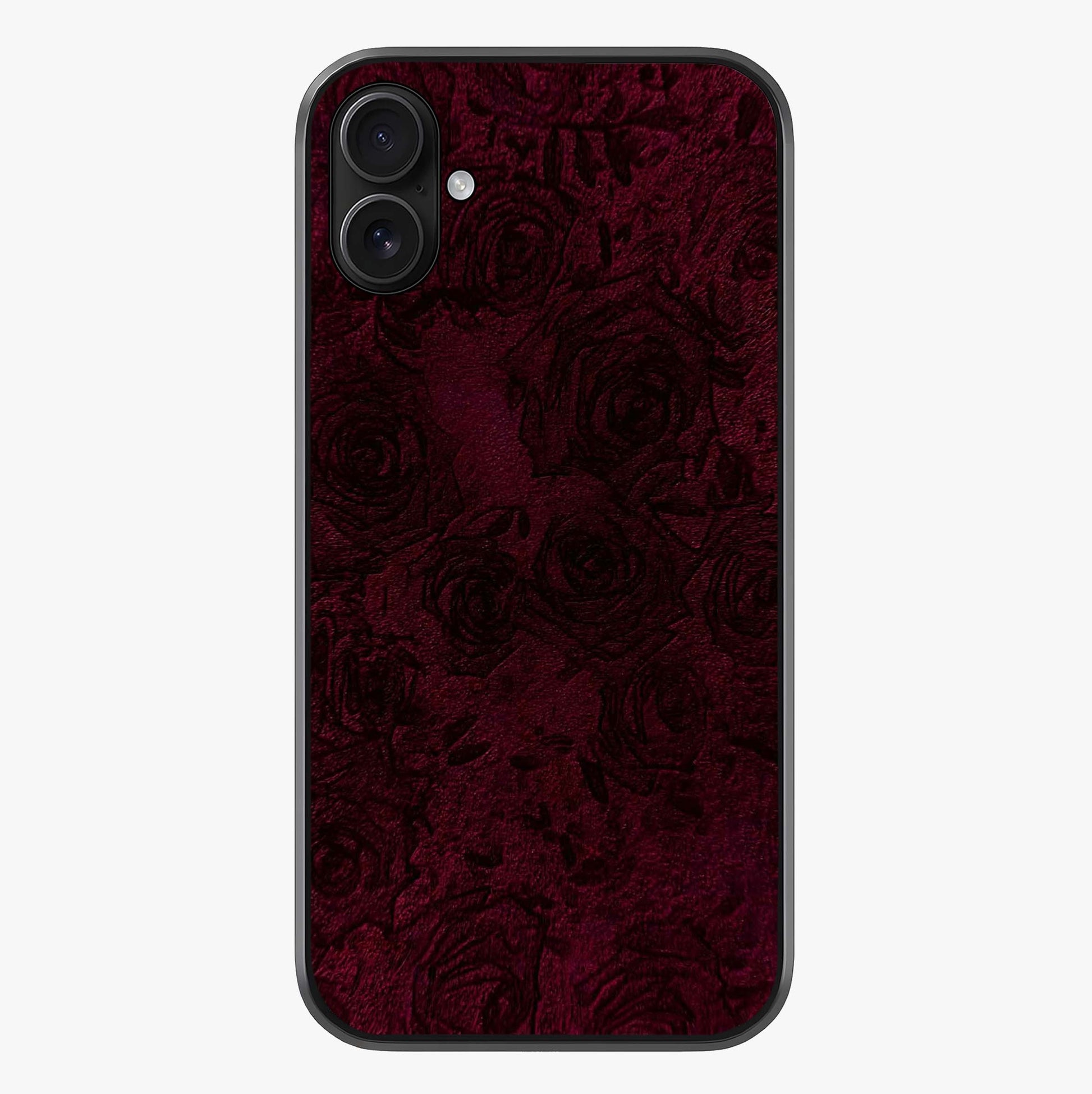 Crimson Fade Flow Glass Case showing full back design in clean flat view with glossy glass finish.