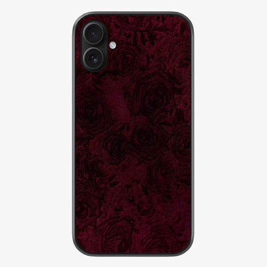 Crimson Fade Flow Glass Case showing full back design in clean flat view with glossy glass finish.