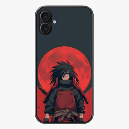 Crimson Moon Warlord Glass Case showing full back design in clean flat view with glossy glass finish.