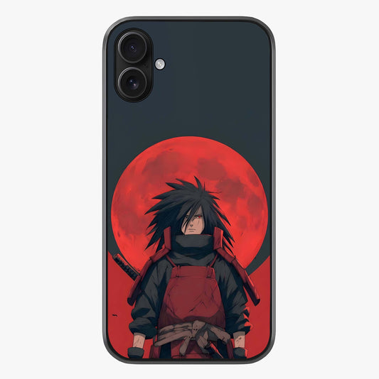 Crimson Moon Warlord Glass Case showing full back design in clean flat view with glossy glass finish.