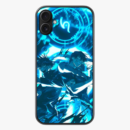 Cursed Energy Clash Glass Case showing full back design in clean flat view with glossy glass finish.