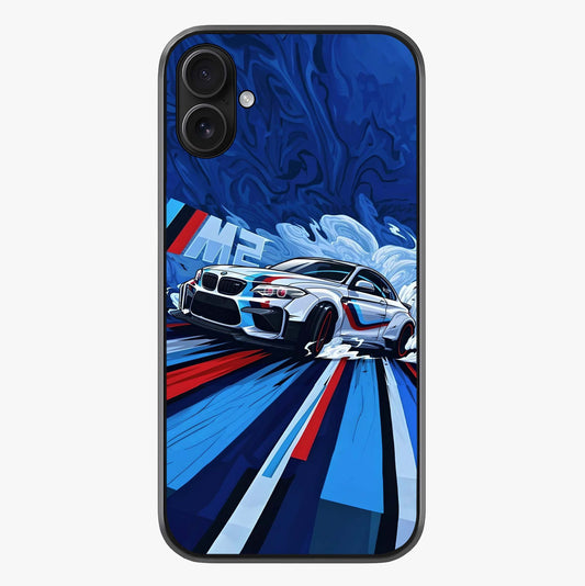 Drift Power Rush Glass Case showing full back design in clean flat view with glossy glass finish.
