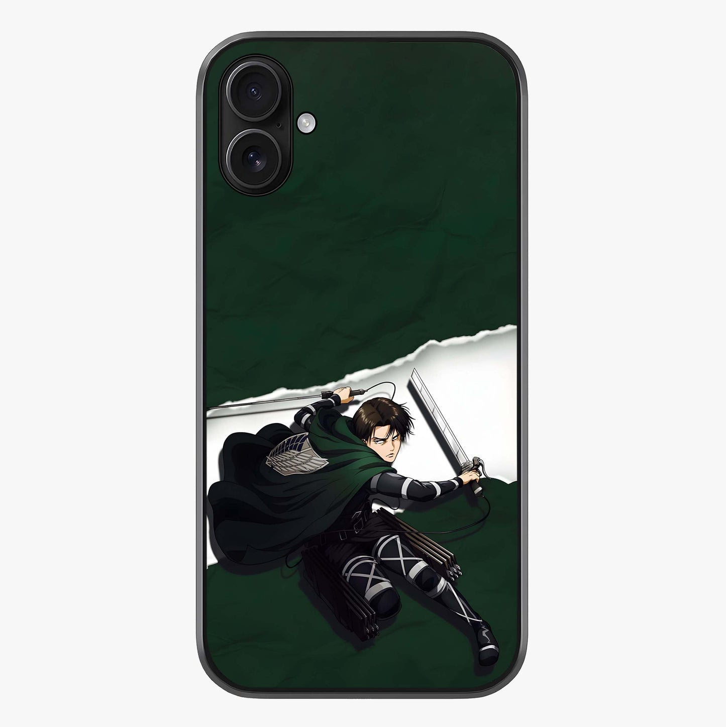 Emerald War Vanguard Glass Case showing full back design in clean flat view with glossy glass finish.