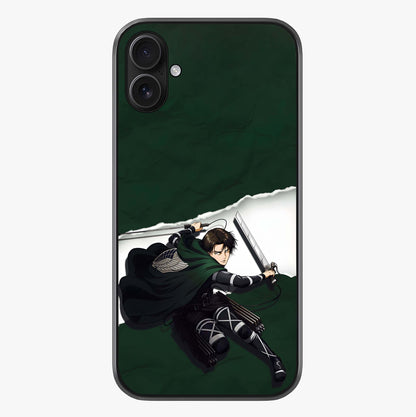 Emerald War Vanguard Glass Case showing full back design in clean flat view with glossy glass finish.