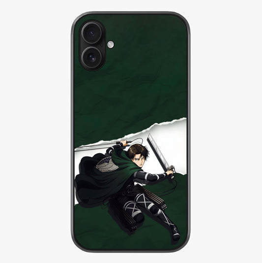 Emerald War Vanguard Glass Case showing full back design in clean flat view with glossy glass finish.
