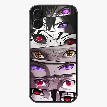 Eyes Of Destiny Glass Case showing full back design in clean flat view with glossy glass finish.