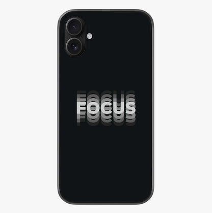 Focused Blade Discipline Glass Case showing full back design in clean flat view with glossy glass finish.