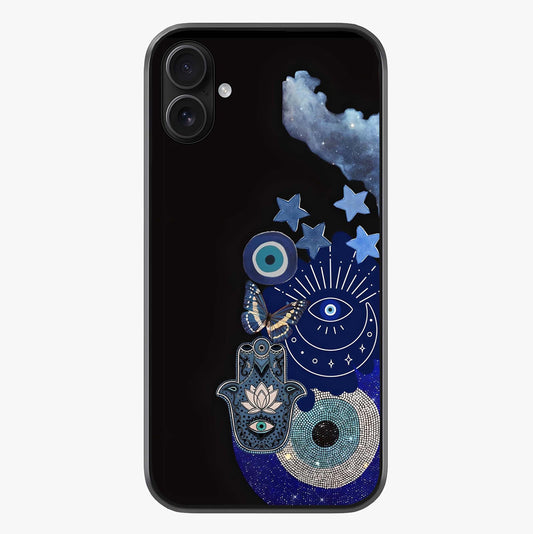 Galactic Charm Cluster Glass Case showing full back design in clean flat view with glossy glass finish.