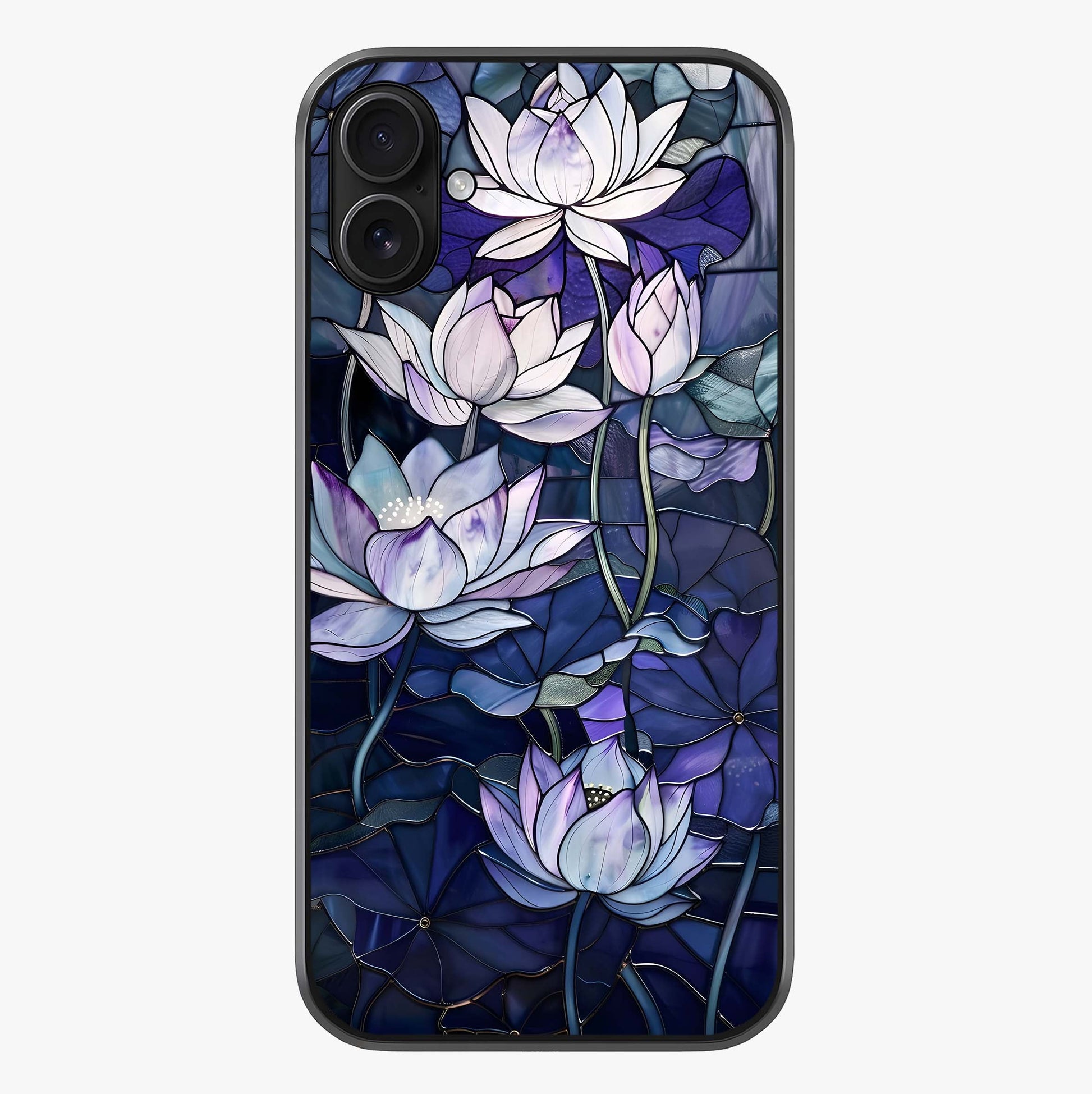 Gloss Petal Rush Glass Case showing full back design in clean flat view with glossy glass finish.
