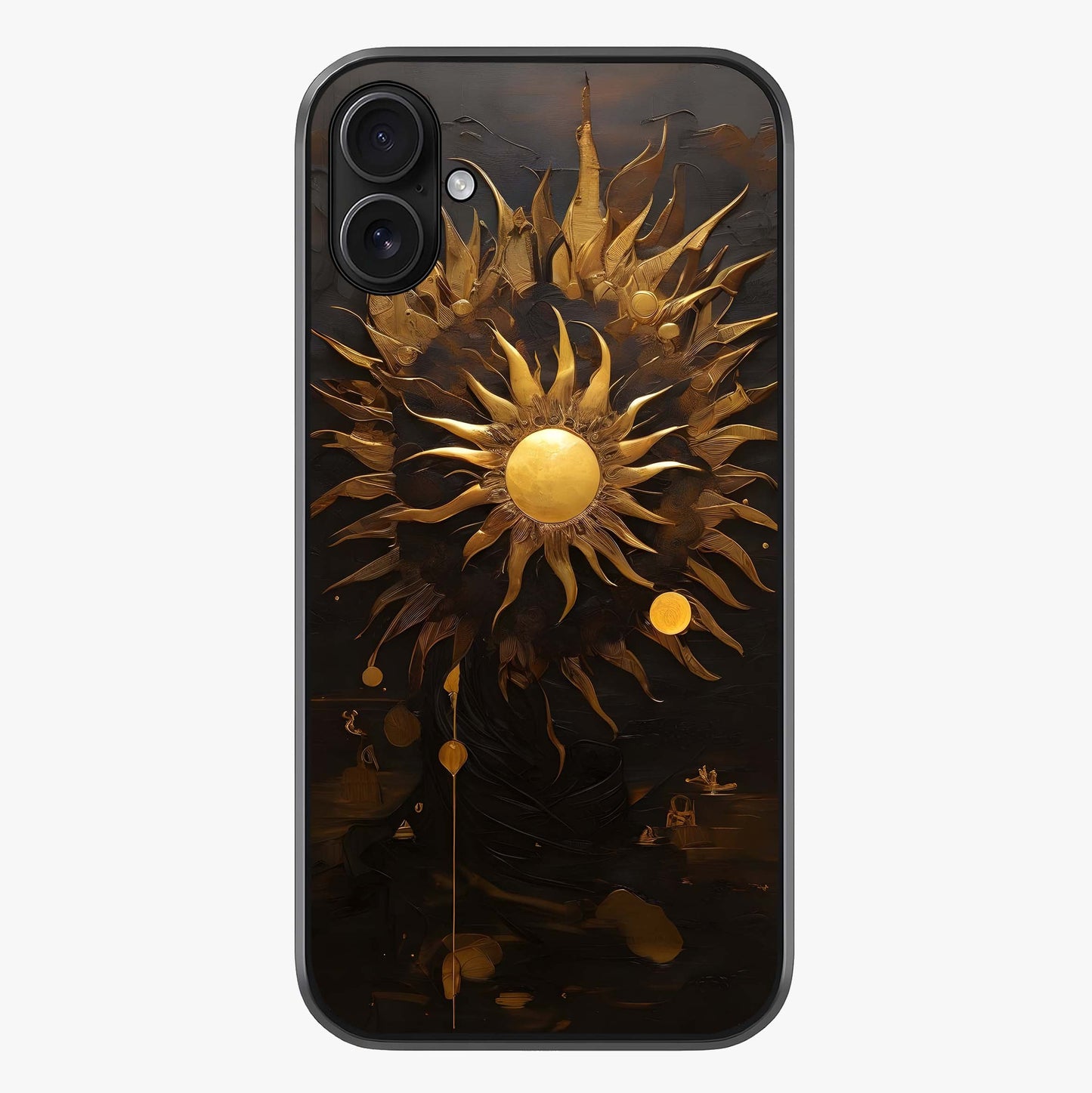 Golden Stallion Moonride Glass Case showing full back design in clean flat view with glossy glass finish.