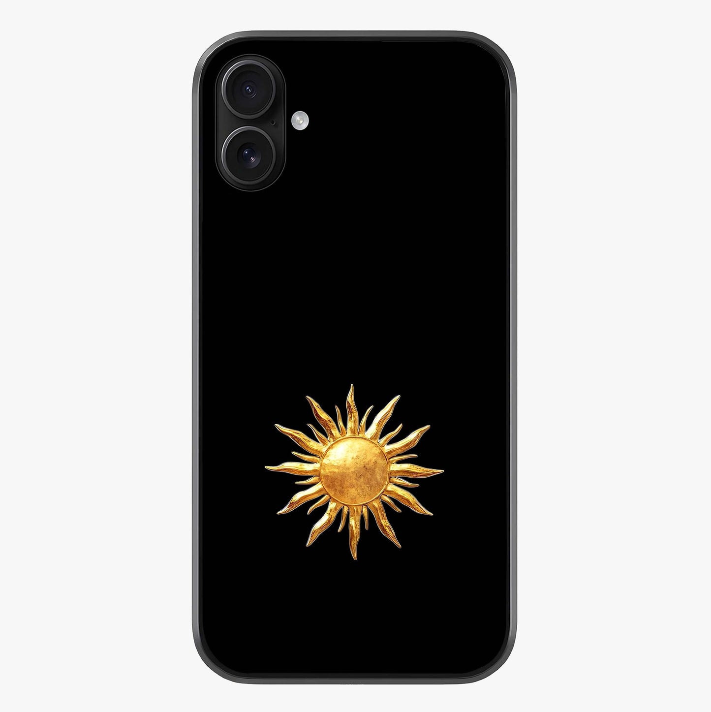 Golden Sun Majesty Glass Case showing full back design in clean flat view with glossy glass finish.