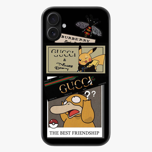 Gucci Play Mashup Glass Case showing full back design in clean flat view with glossy glass finish.