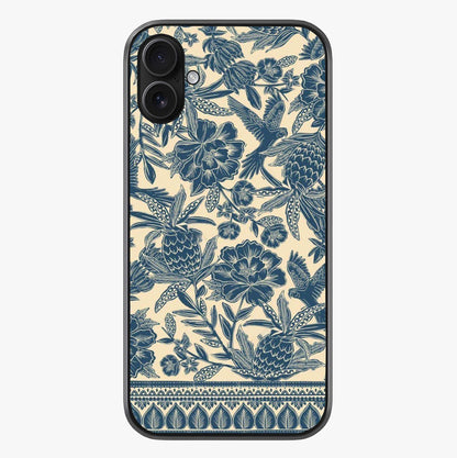 Heirloom Wild Bloom Glass Case showing full back design in clean flat view with glossy glass finish.