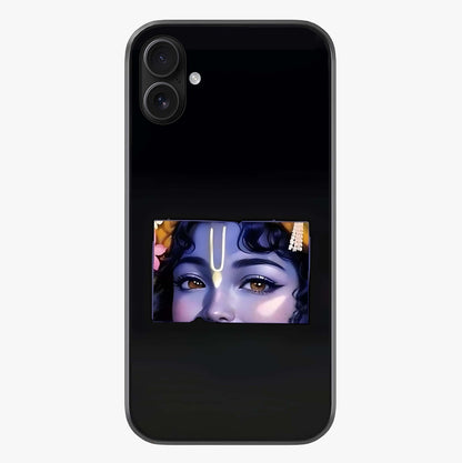 Krishna Divine Embrace Glass Case showing full back design in clean flat view with glossy glass finish.