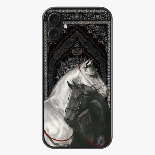Majestic Ride Legacy Glass Case showing full back design in clean flat view with glossy glass finish.