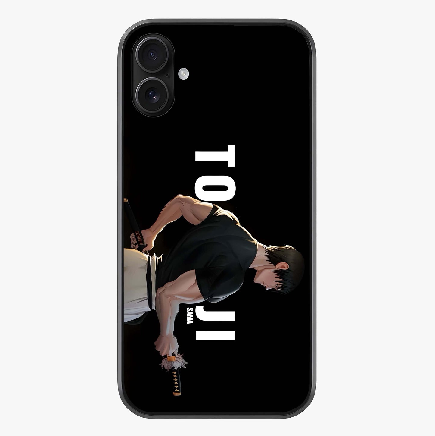 Midnight Blade Resolve Glass Case showing full back design in clean flat view with glossy glass finish.