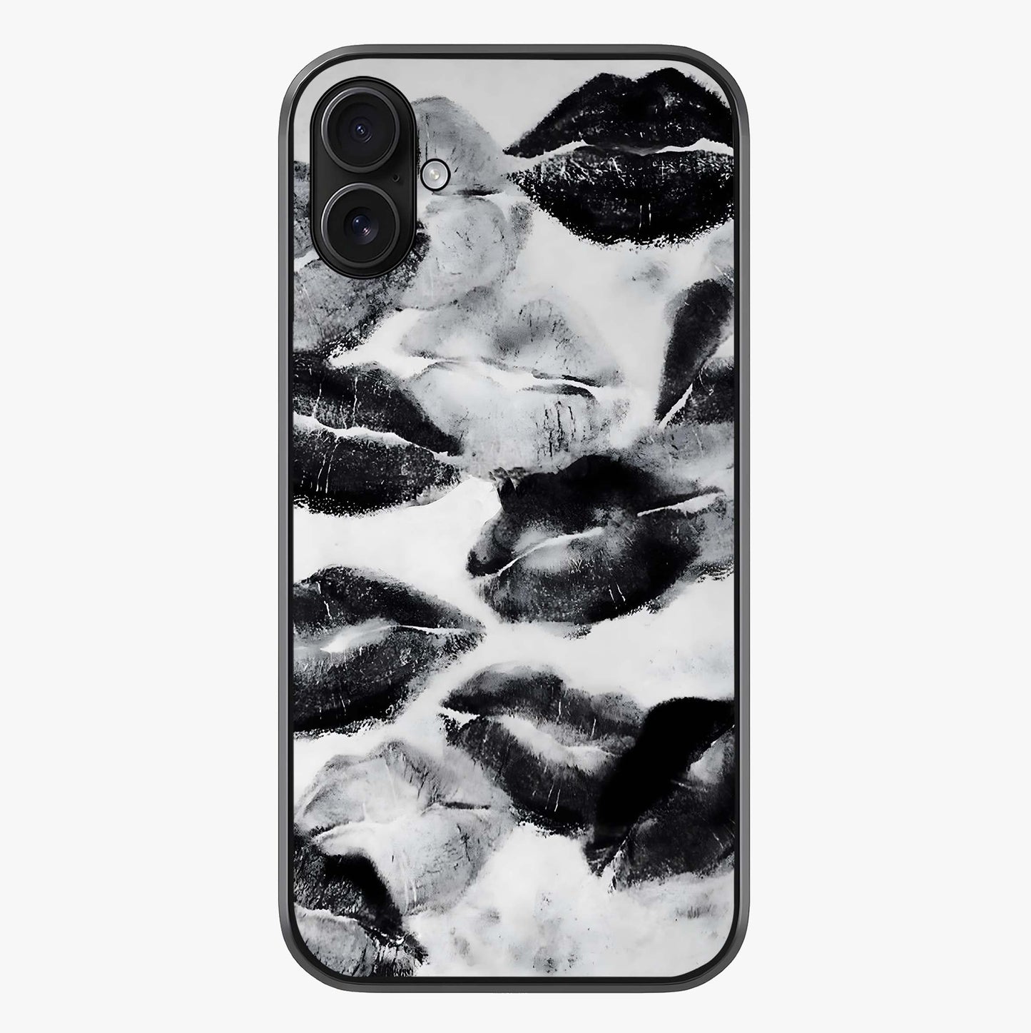 Midnight Kiss Marks Glass Case showing full back design in clean flat view with glossy glass finish.