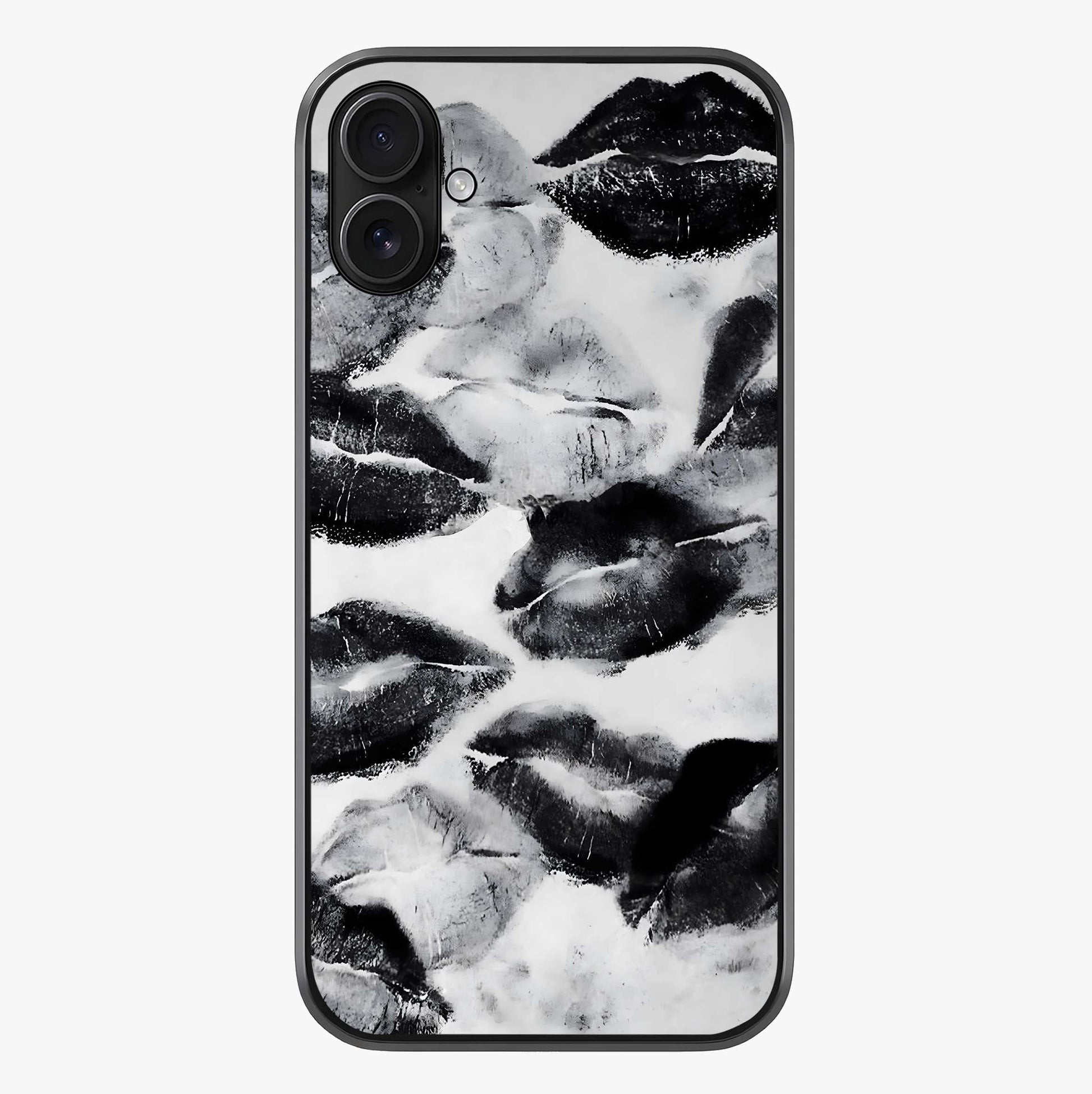 Midnight Kiss Marks Glass Case showing full back design in clean flat view with glossy glass finish.