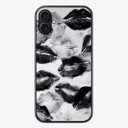 Midnight Kiss Marks Glass Case showing full back design in clean flat view with glossy glass finish.