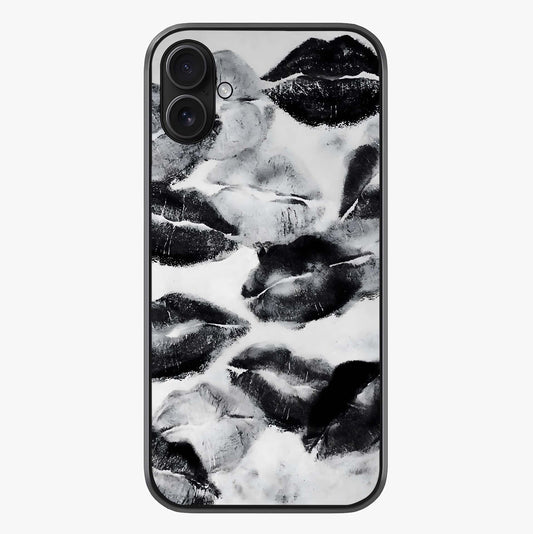 Midnight Kiss Marks Glass Case showing full back design in clean flat view with glossy glass finish.