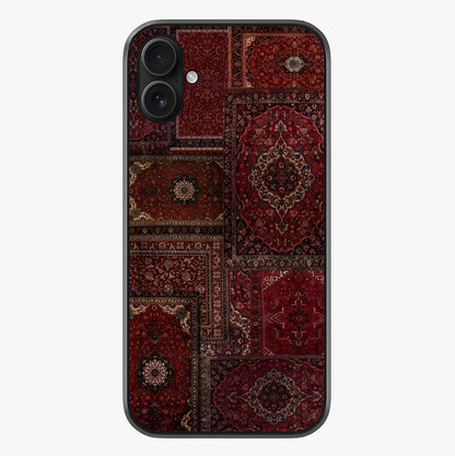 Persian Velvet Tale Glass Case showing full back design in clean flat view with glossy glass finish.