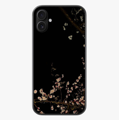 Petal Moon Light With Custom Name Glass Case showing full back design in clean flat view with glossy glass finish.