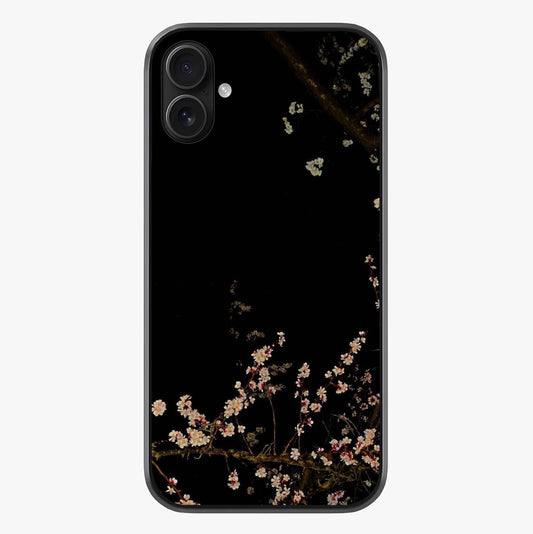 Petal Moon Light With Custom Name Glass Case showing full back design in clean flat view with glossy glass finish.