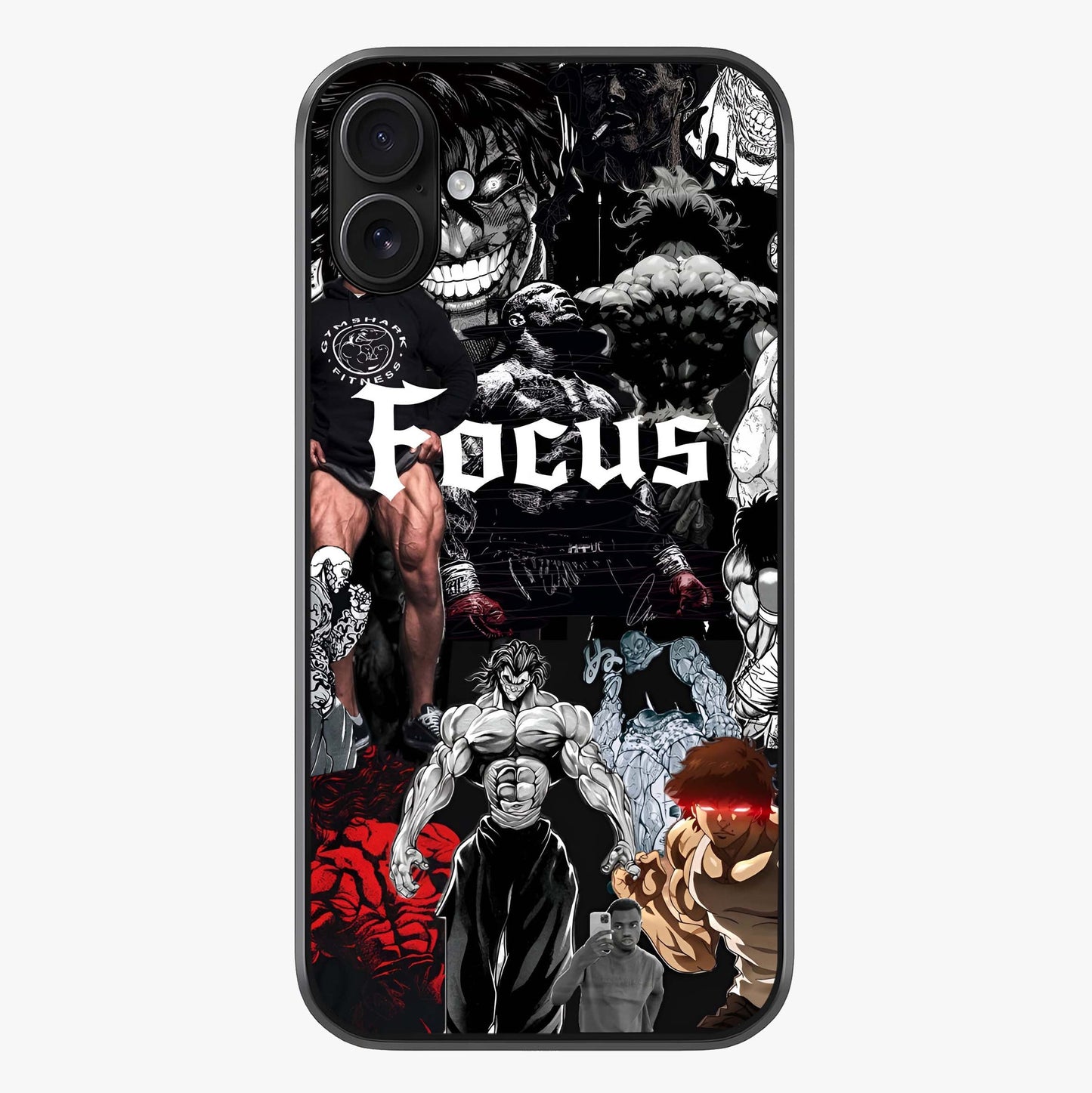 Relentless Power Focus Glass Case showing full back design in clean flat view with glossy glass finish.