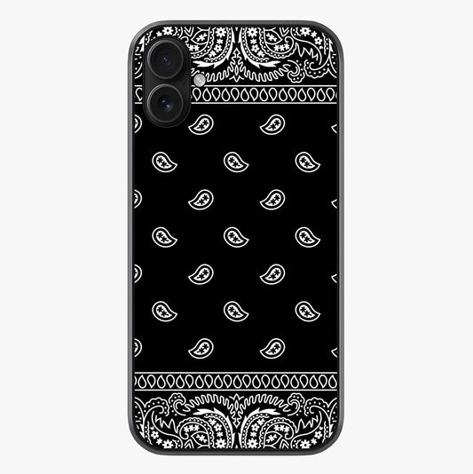 Retro Rebel Threads Glass Case showing full back design in clean flat view with glossy glass finish.
