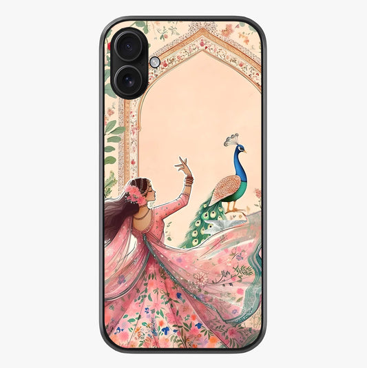 Royal Grace Muse Glass Case showing full back design in clean flat view with glossy glass finish.