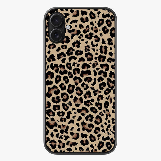 Savage Chic Pattern Glass Case showing full back design in clean flat view with glossy glass finish.