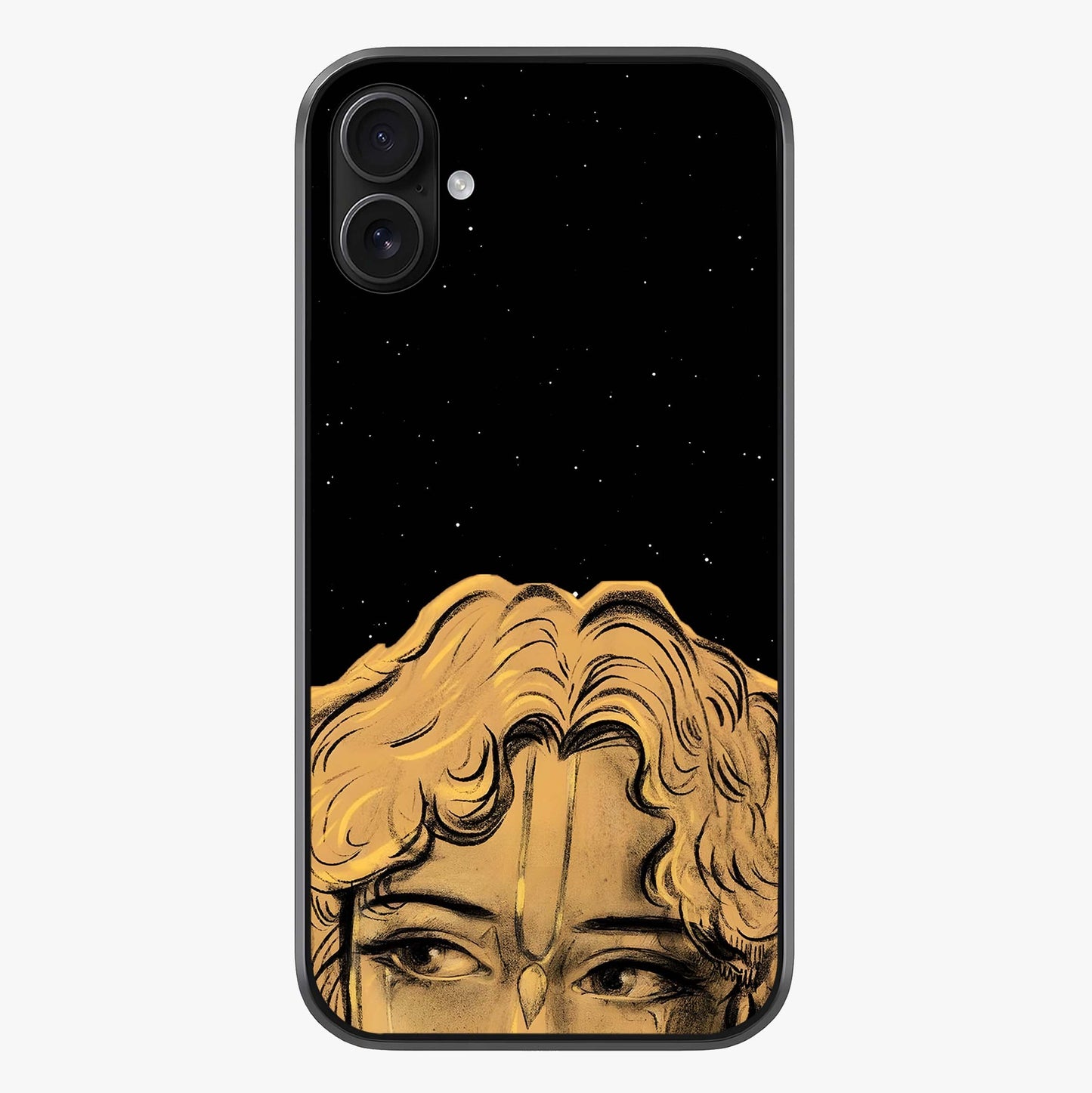 Shri Krishna Art Glass Case showing full back design in clean flat view with glossy glass finish.