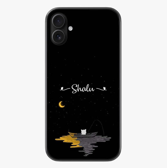 Silent Night Row Glass Case showing full back design in clean flat view with glossy glass finish.