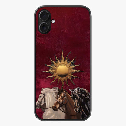 Solar Riders Glass Case showing full back design in clean flat view with glossy glass finish.