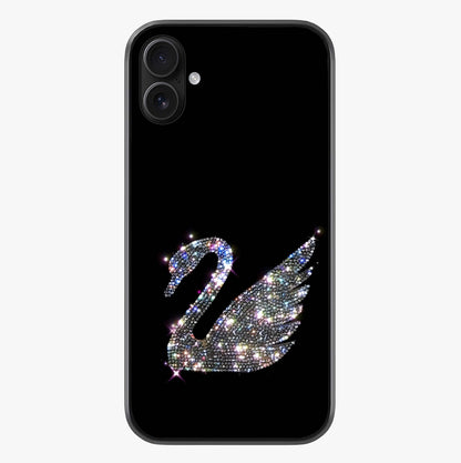 Starlit Swan Grace Glass Case showing full back design in clean flat view with glossy glass finish.