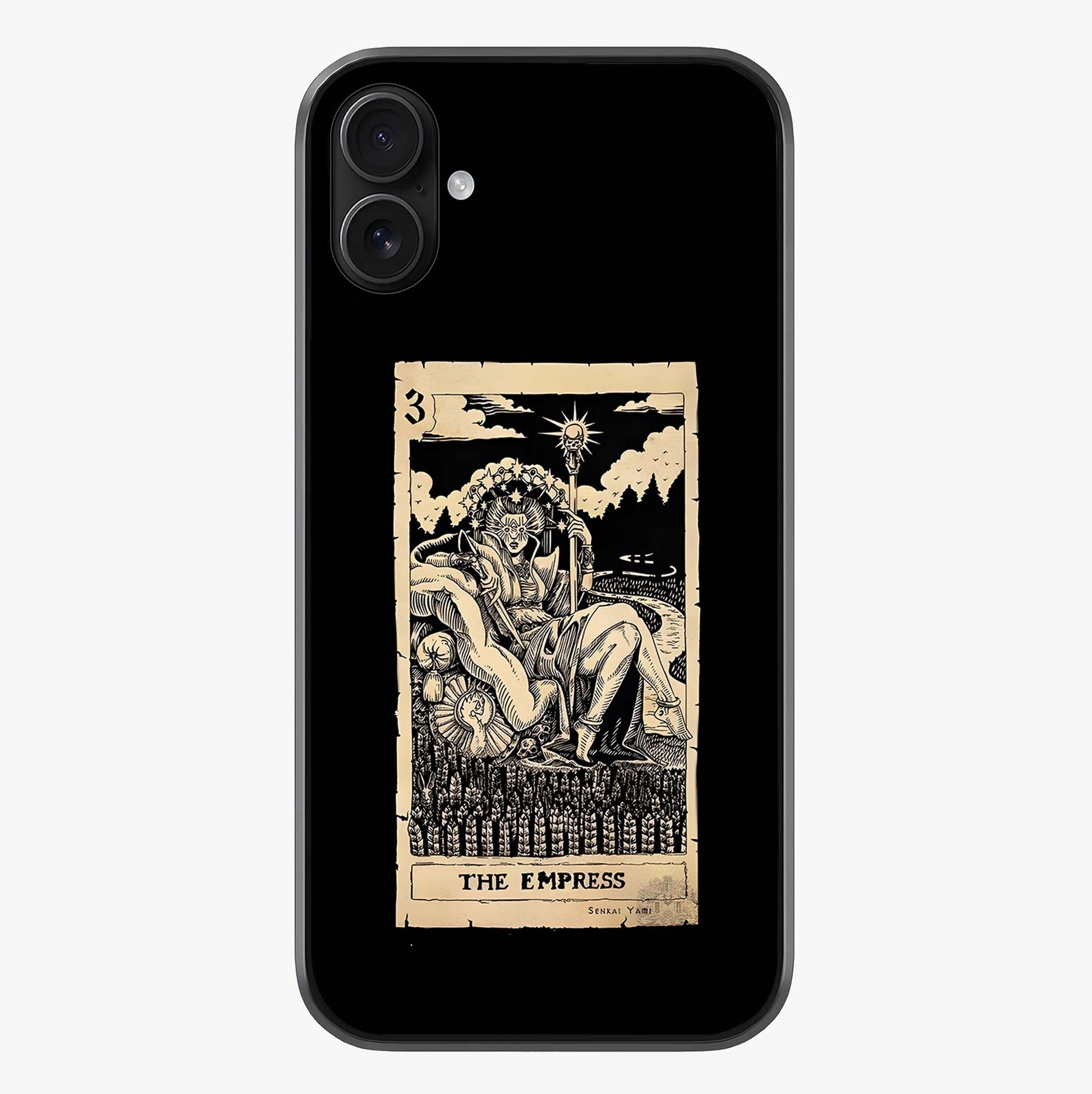 The Empress Glass Case showing full back design in clean flat view with glossy glass finish.