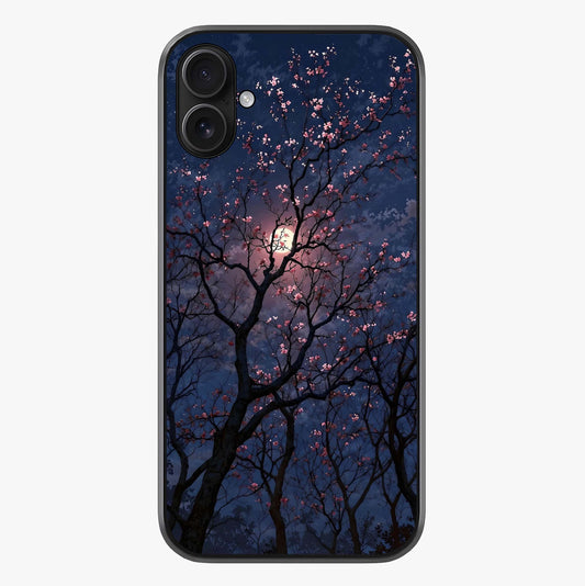 Twilight Sakura Serenade Glass Case showing full back design in clean flat view with glossy glass finish.