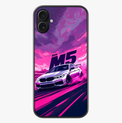Velocity Drift Pulse Glass Case showing full back design in clean flat view with glossy glass finish.