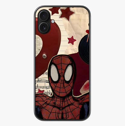 Web Warrior Vibes Glass Case showing full back design in clean flat view with glossy glass finish.