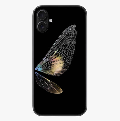 Whispers Of Wings Glass Case showing full back design in clean flat view with glossy glass finish.