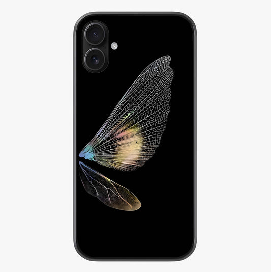 Whispers Of Wings Glass Case showing full back design in clean flat view with glossy glass finish.